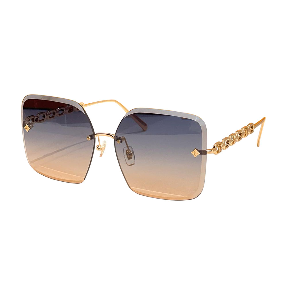 Óculos de armação quadrada Louis Vuitton azul laranja/preto/rosa/berinjela/ferrugem Tamanho 61口14-140