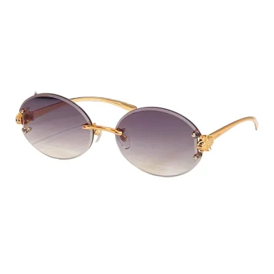 Cartier round frame glasses transparent purple/purple gold/transparent brown/brown/tawny/pink/blue orange/venice green color Size 61口17-133