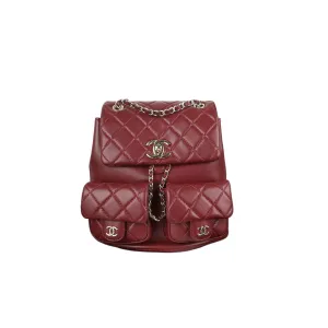 Chanel Red / Green / Silver /Purple / Milk Tea Color / Black Quilted  Caviar Leather Backpacks