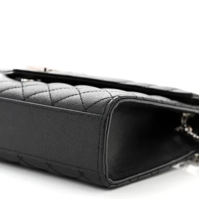 Saint Laurent Medium Satchel Black Triquilt Monogram Grain De Poudre Textured Mixed Matelasse Leather Silver Hardware