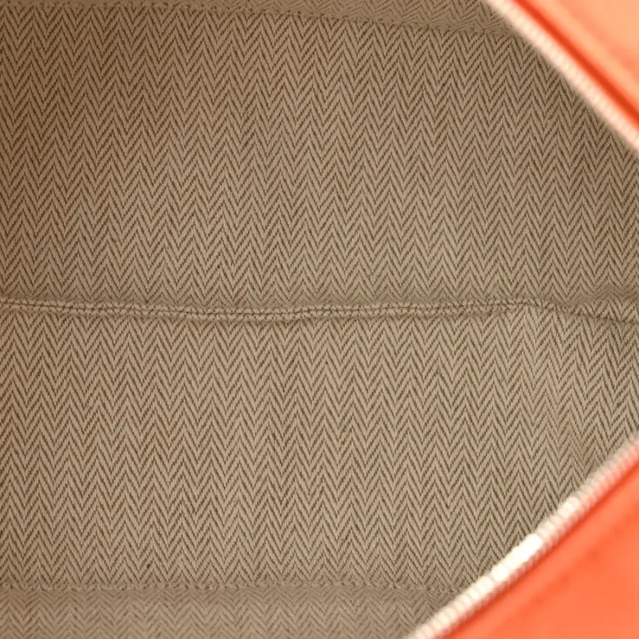 Hermès Bride-à-Brac Pouch Small Orange/Burgundy Canvas