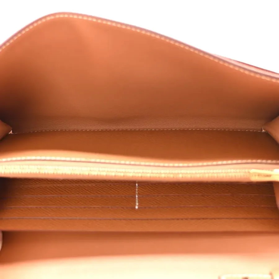 Hermès Constance Long Wallet To Go Brown Epsom Leather Gold Hardware