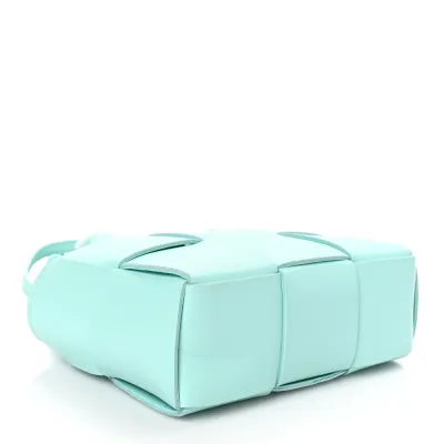 Bottega Veneta Maxi Intreccio Candy Arco Tote Celadon Lambskin Leather