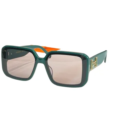 Hermès square frame glasses black/eggplant/blue/green/leopard/purple white/orange color Size 54口20-145