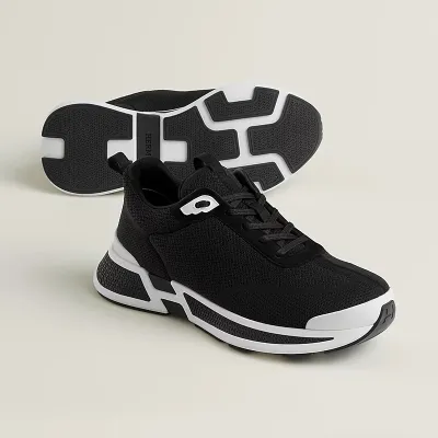 HERMES Heros Sneakers Black Sports Shoes