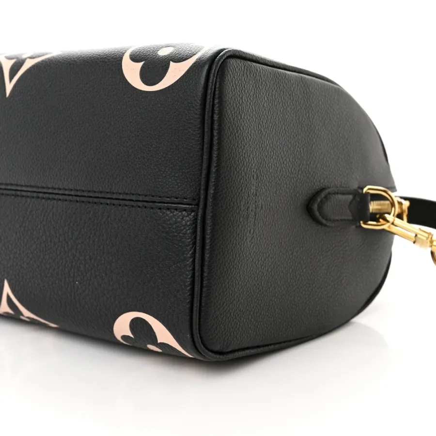 Louis Vuitton Speedy Bandouliere 25 Black/Beige Giant Monogram Empreinte Leather Gold Hardware