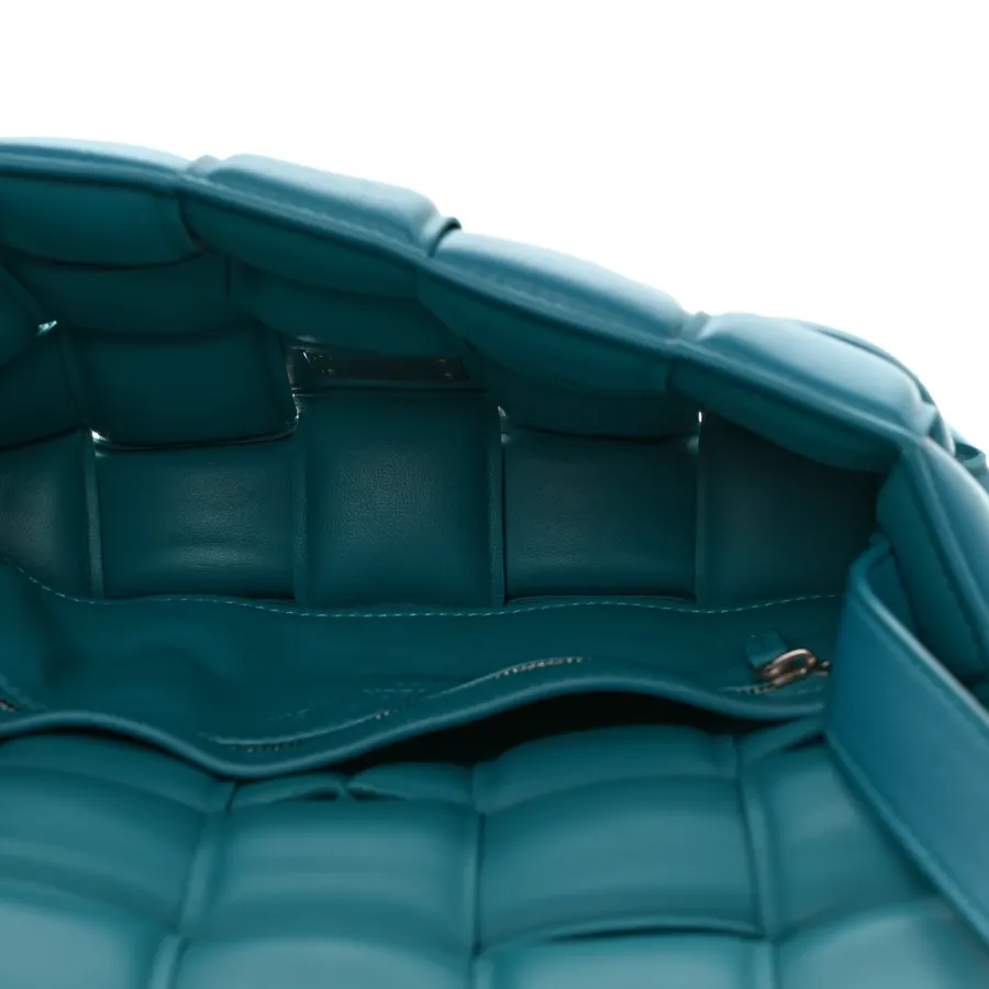 Bottega Veneta Maxi Intreccio Padded Cassette Crossbody Bag Blaster Nappa Leather Silver Hardware