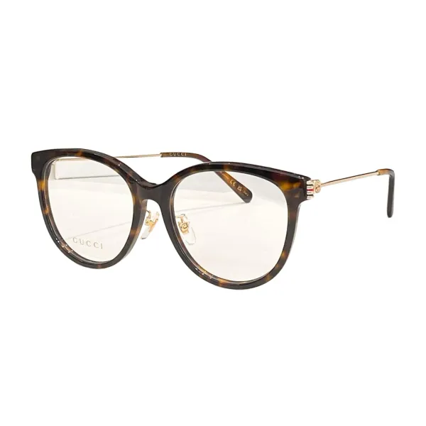 Gucci Boston frame glasses grey/black gold/black/leopard/yellow leopard color Size 56口18-145 - Image 6