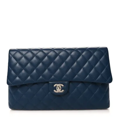 Explore Medium Navy Quilted Designer Clutch
