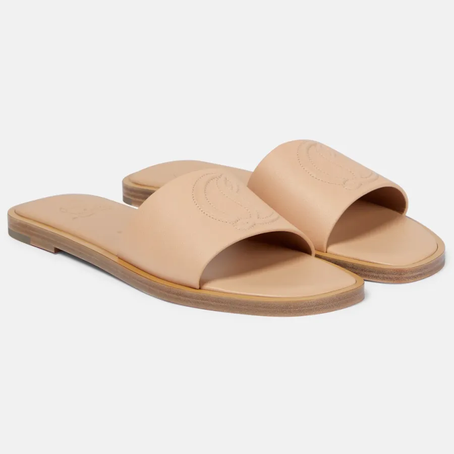 Christian Louboutin Nude flat slipper sandals
