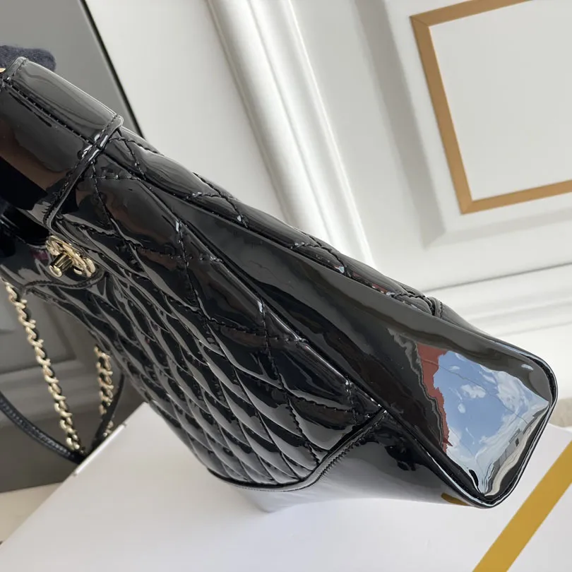 Chanel Patent Leather Black / White and Black Crossbody Bags