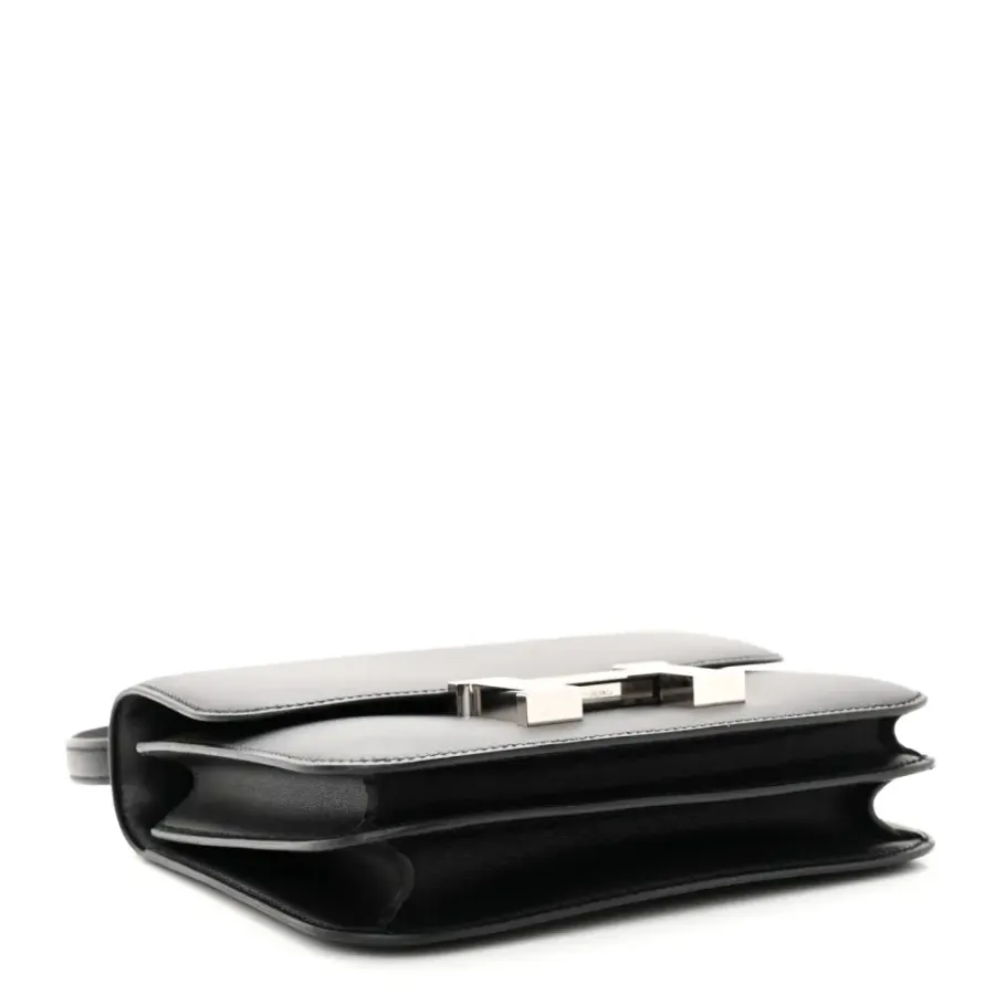 Hermès Constance 18 Black Ombre Veau Monsieur & Lizard Leather Palladium Silver Hardware