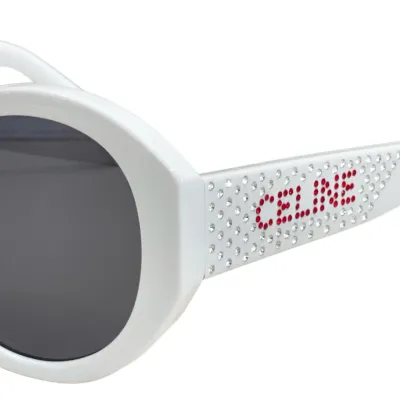 Celine Round frame glasses white/beige/leopard/black color Size 54口20-145