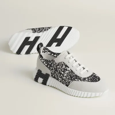 HERMES Grey Sneakers Bouncing Sports Shoes