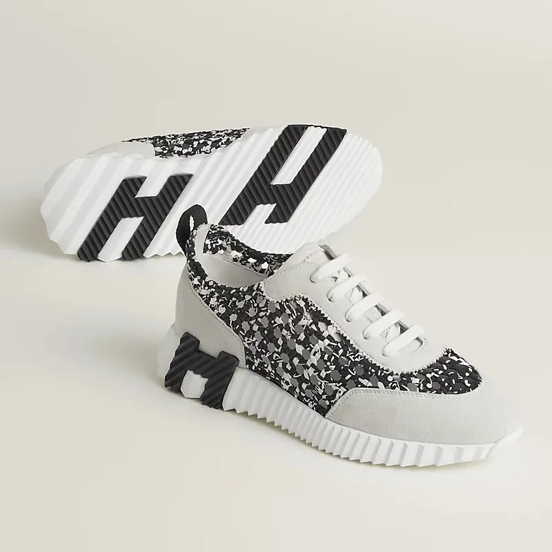 HERMES Grey Sneakers Bouncing Sports Shoes