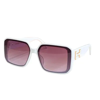 Hermès square frame glasses black/eggplant/blue/green/leopard/purple white/orange color Size 54口20-145