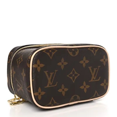 Louis Vuitton Nano Nice Monogram Canvas Gold Hardware