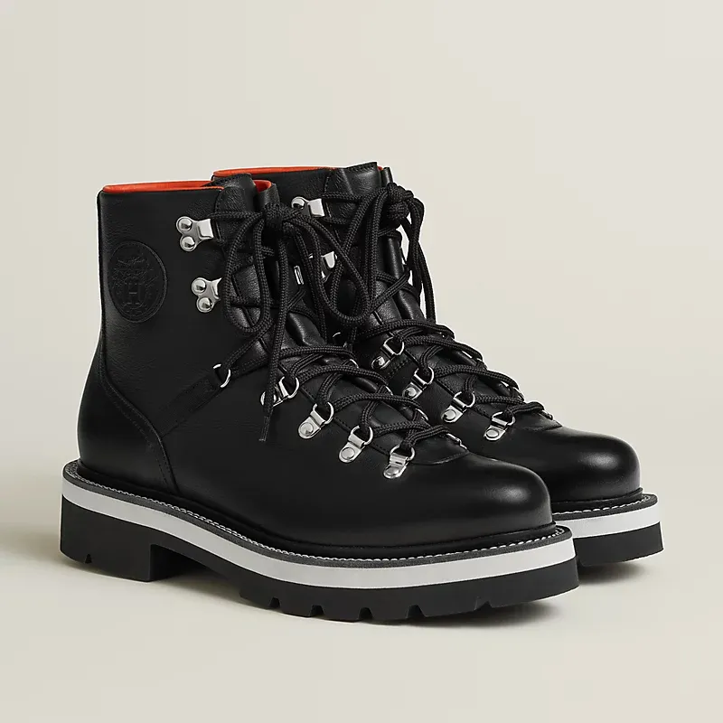 HERMES Hike Black ankle boots