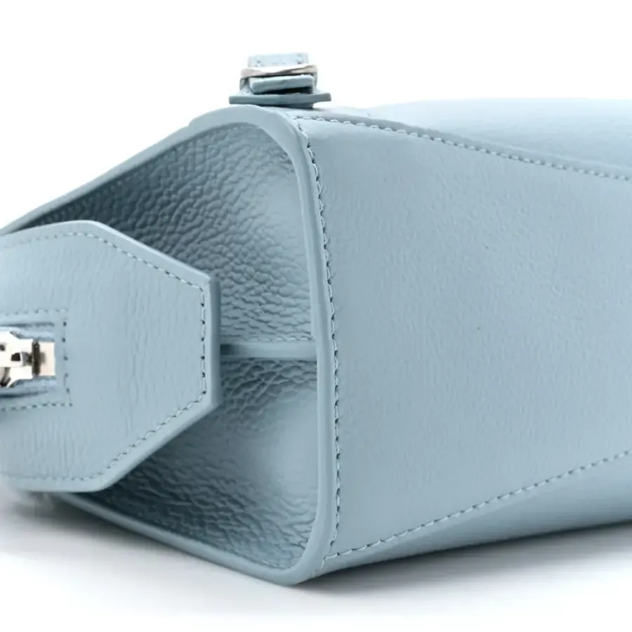 Balenciaga Mini Neo Classic City Blue/Grey Grained Calfskin Leather Silver Hardware