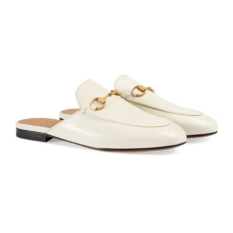 Gucci white baotou slippers