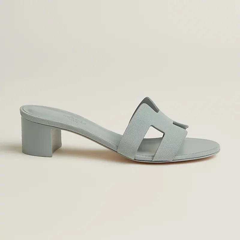 HERMES Oasis Slippers High-heeled slippers Blue High Heels Sandal