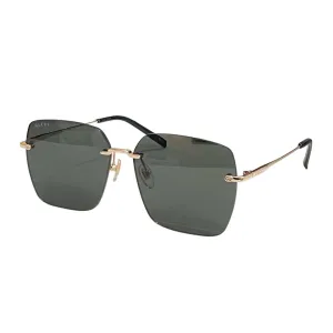 Gucci square frame glasses black/leopard brown/red color Size 60口15-145