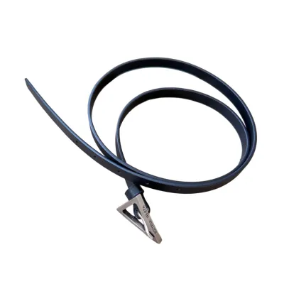 Bottega Veneta Women's Triangle Buckle Belt In Black/Green/Coffee Calfskin With Gold/Silver Hardware 13mm