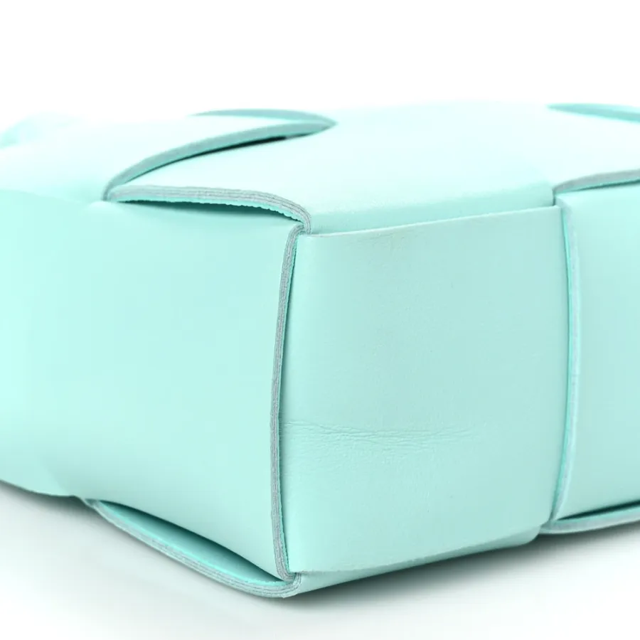 Bottega Veneta Maxi Intreccio Candy Arco Tote Celadon Lambskin Leather