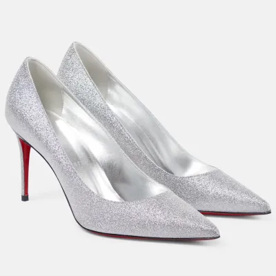 Christian Louboutin Silver stiletto heels shoes