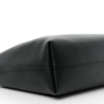 Saint Laurent Large Shopping Tote Black Calfskin Leather