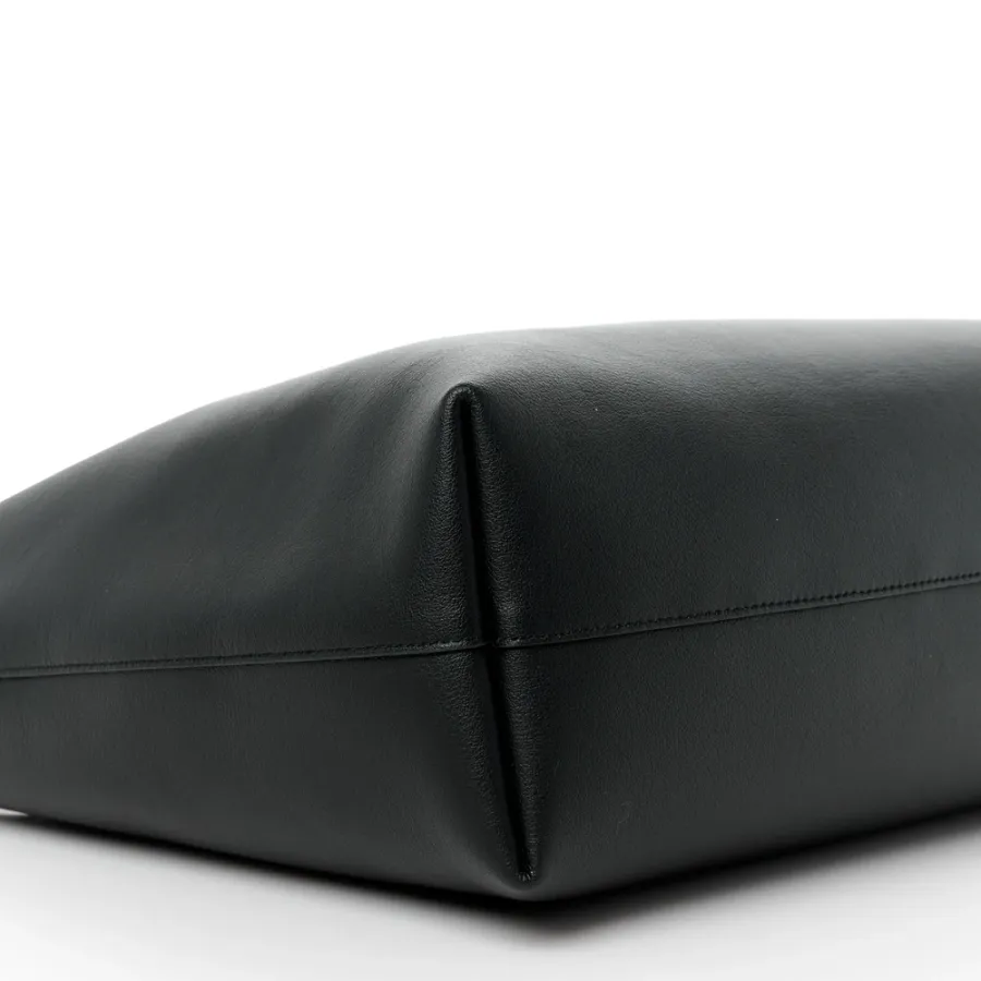 Saint Laurent Large Shopping Tote Black Calfskin Leather