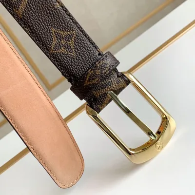 Louis Vuitton Women's Ellipse Belt In Brown Monogram Canvas With Gold Hardware 35mm