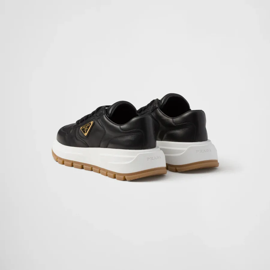 PRADA Black leather sneakers