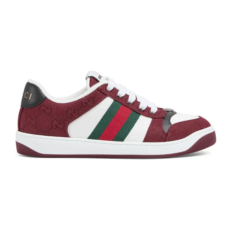 Gucci Screener série tênis esportivos femininos vermelho Sneakers