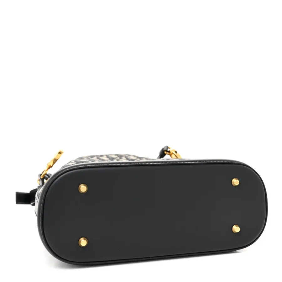 Dior Medium C’est Dior Bucket Bag Blue Oblique Canvas & Cannage Calfskin Leather Gold Hardware