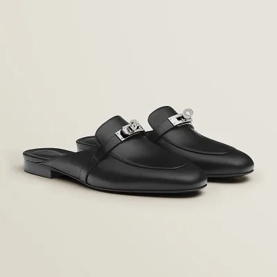 HERMES Oz Mule black Slippers