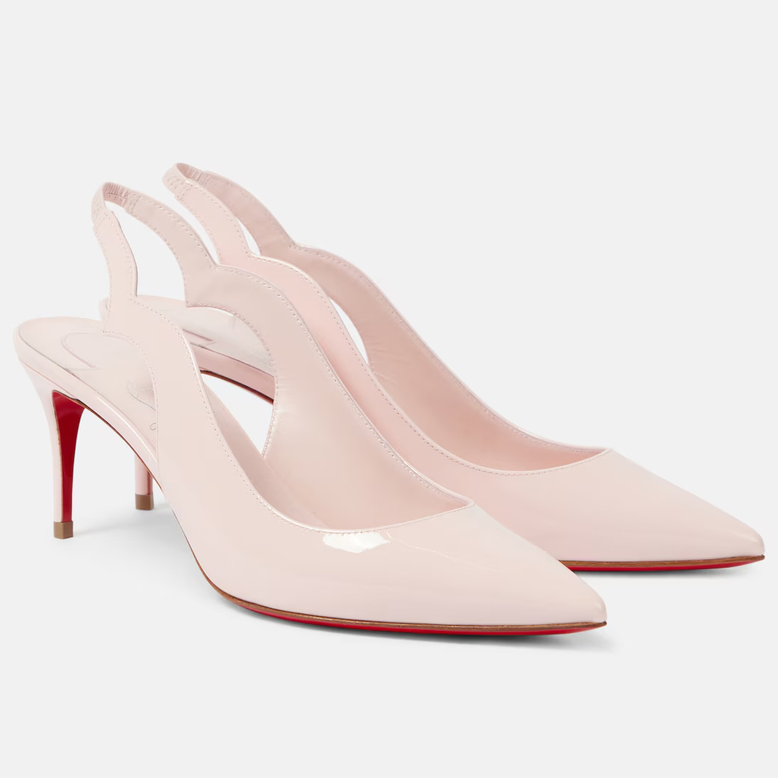 Christian Louboutin Salto alto de couro verniz rosa