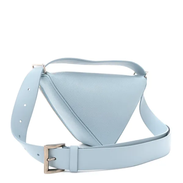 Prada Medium Triangle Shoulder Belt Bag Astrale Saffiano Leather Silver Hardware - Image 3