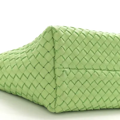 Bottega Veneta Mini Intrecciato Cabat Light Green Nappa Leather