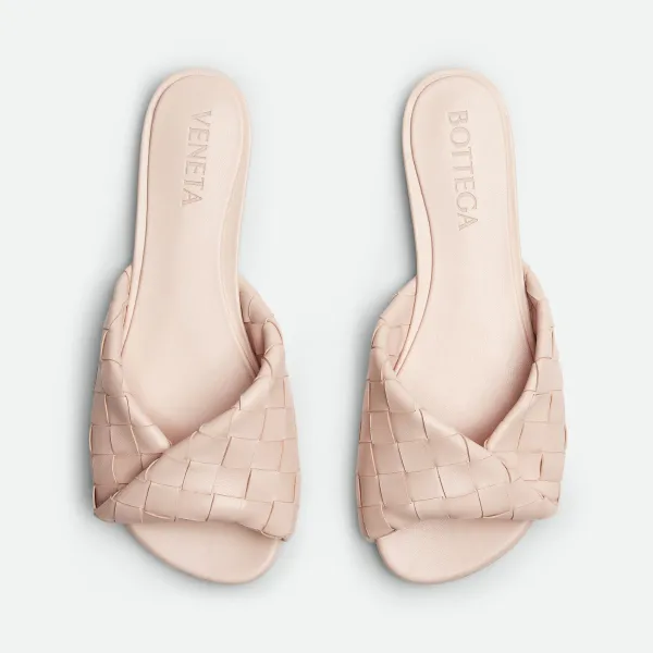 Bottega Veneta Blink Flat Mule In Pink Intrecciato Leather Flat Mule - Image 4