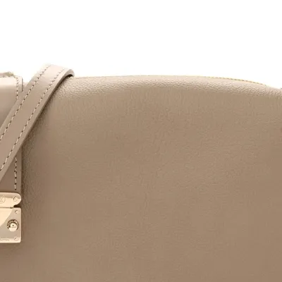 Louis Vuitton Side Trunk MM Taupe Calfskin Leather Gold Hardware