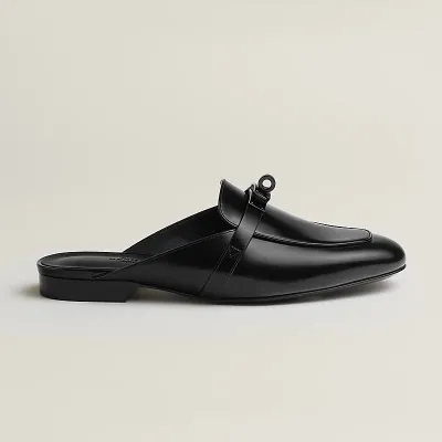 HERMES Oz Mule black Slippers