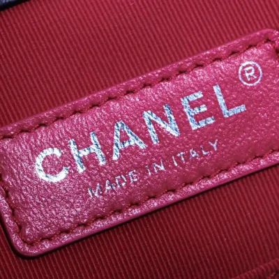 Chanel Black / Blue / White / Pink / Milk tea color Quilted Leather Backpacks