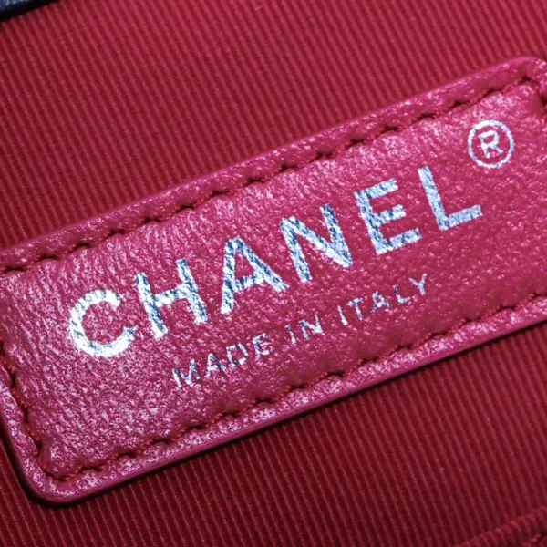 Chanel Black / Blue / White / Pink / Milk tea color Quilted Leather Backpacks - Image 8