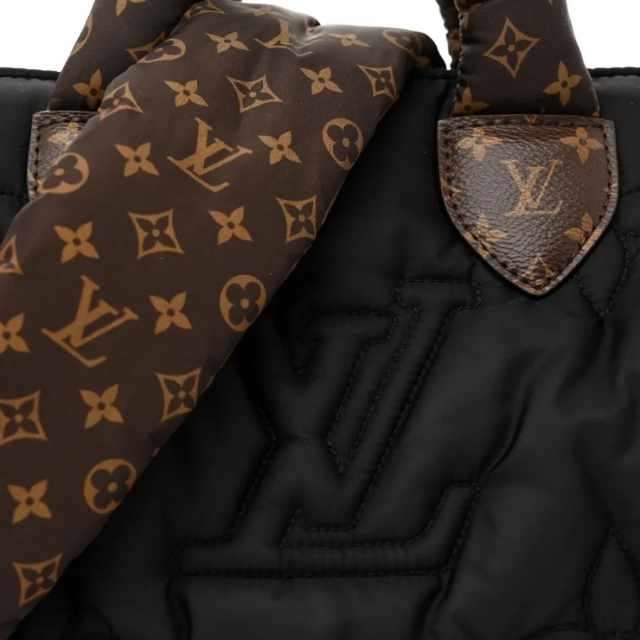Louis Vuitton Mini Pillow Speedy Bandouliere 25 Black Econyl & Monogram Canvas Gold Hardware