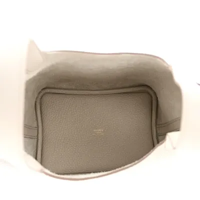 Hermès Picotin Lock 18 PM Béton Taurillon Clemence Leather Gold Hardware