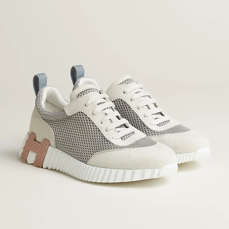 HERMES Grey Sneakers Bouncing Sports Shoes