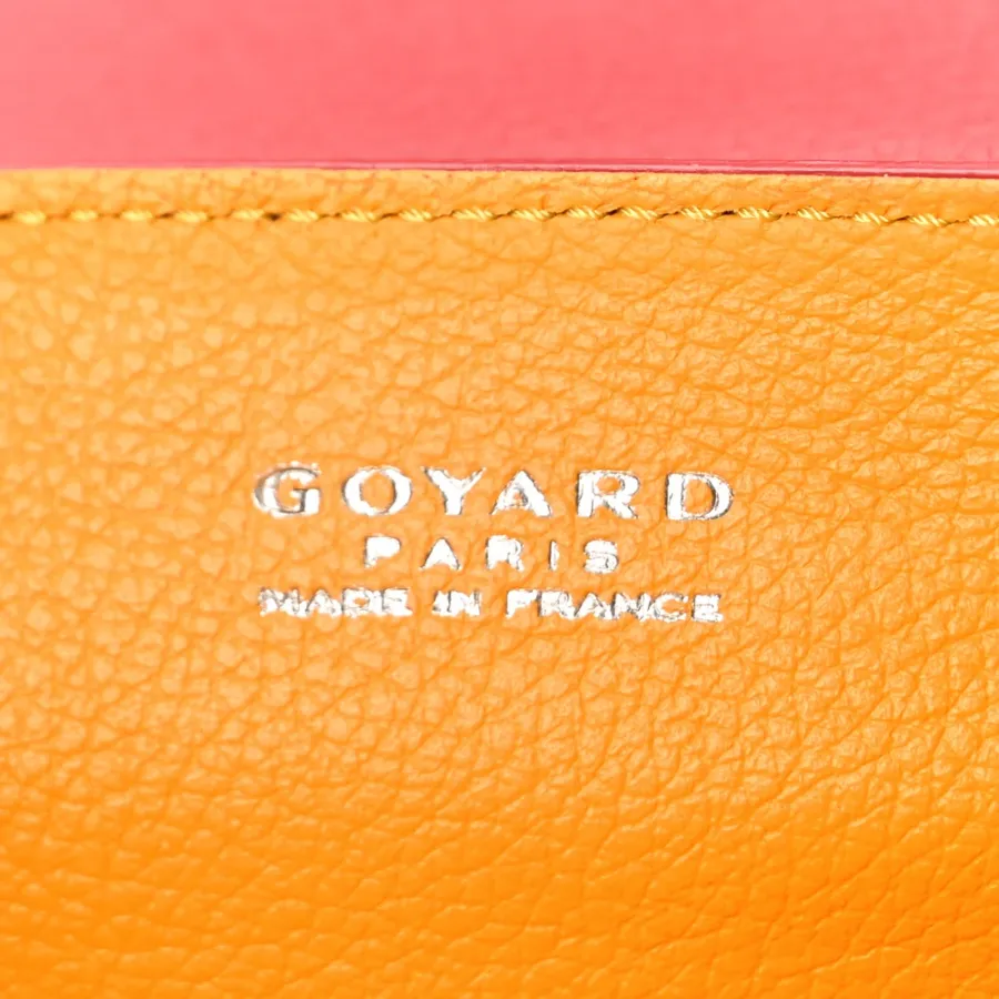 Goyard Mini Saigon Trunk Bag Red Goyardine Canvas Silver Hardware