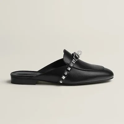 HERMES Oz Mule black Slippers