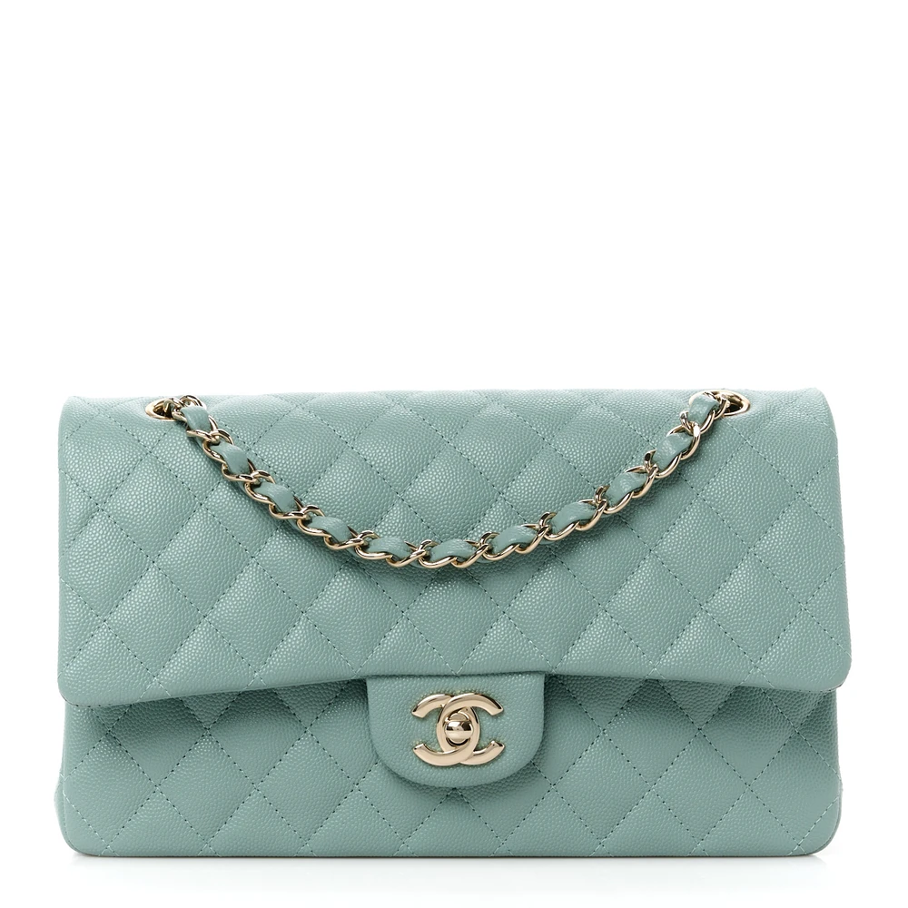 Bolsa Chanel de Caviar de Luxo – Verde Escuro